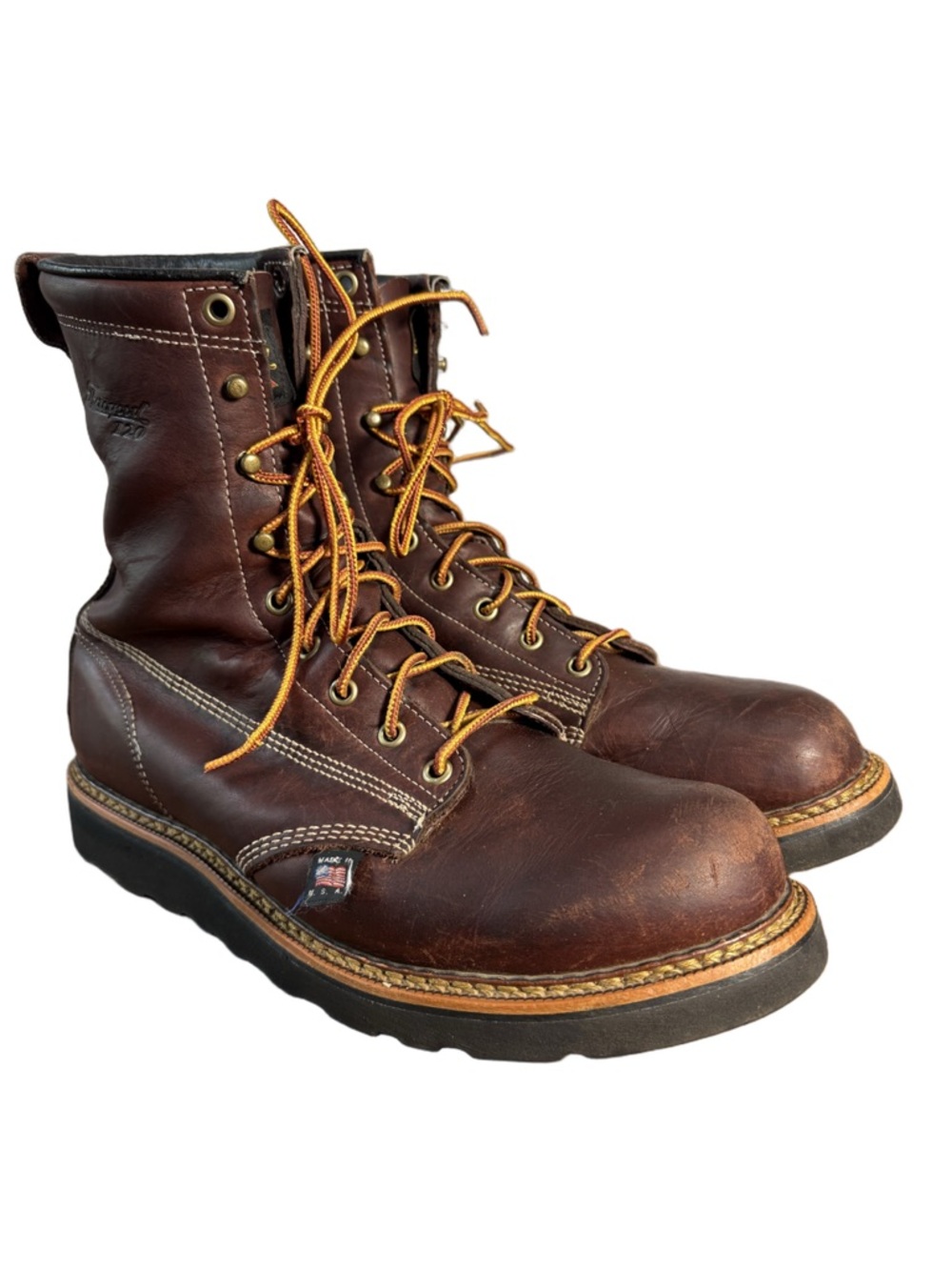 Thorogood 8" Work Boots Brown Leather USA Mens 9D